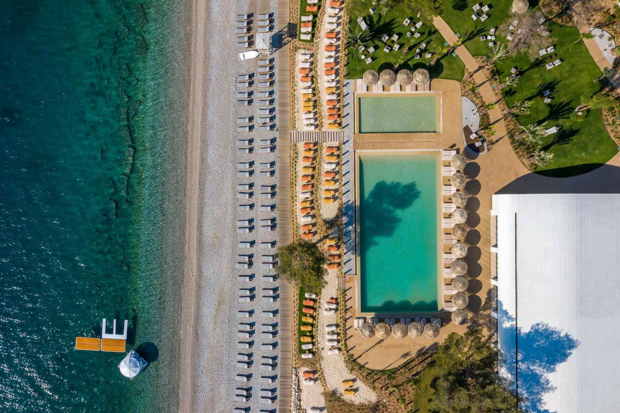 Isla Brown Corinthia Resort & Spa, Curio Collection By Hilton Άγιοι Θεόδωροι Εξωτερικό φωτογραφία Aerial view of the beach